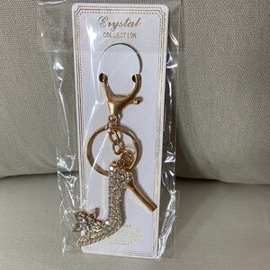 Gold Shoe Keychain